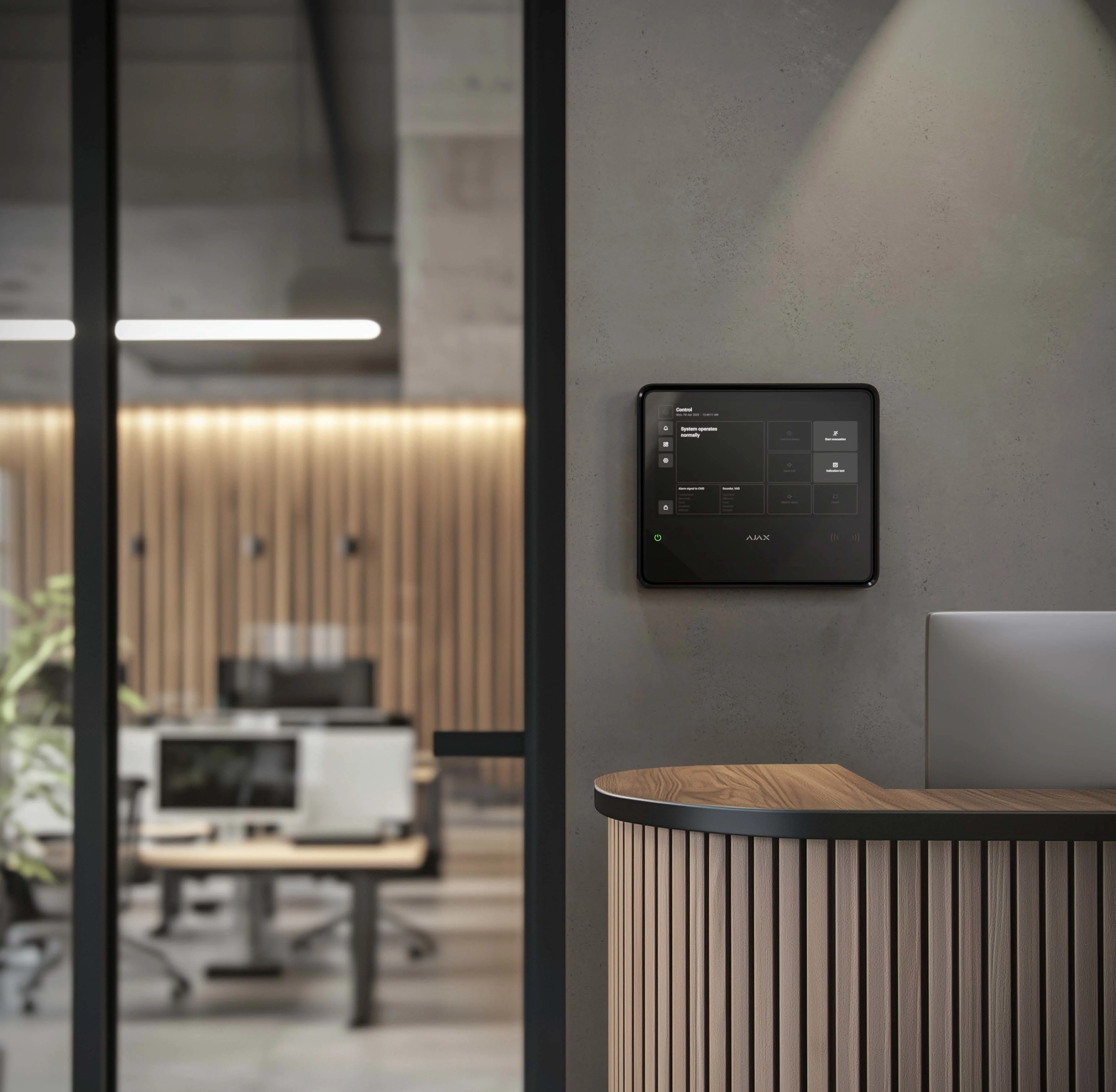 Ajax Brandwarnzentrale mit Touchdisplay